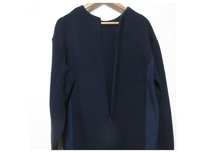 Autre Marque ELENDEEK Sweat Combo Maxi Kleid Blau Marineblau - Ansicht 8