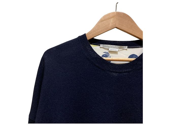 Stella Mc Cartney Stella McCartney Seiden-Woll-Pullover Blau - Ansicht 2