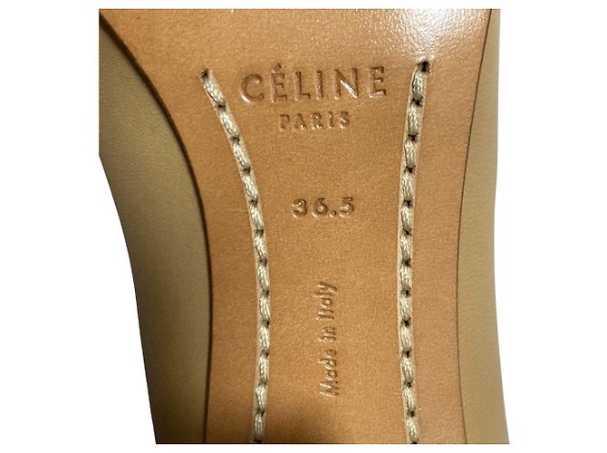 Céline Celine Leder-Short-Boots Beige - Ansicht 7