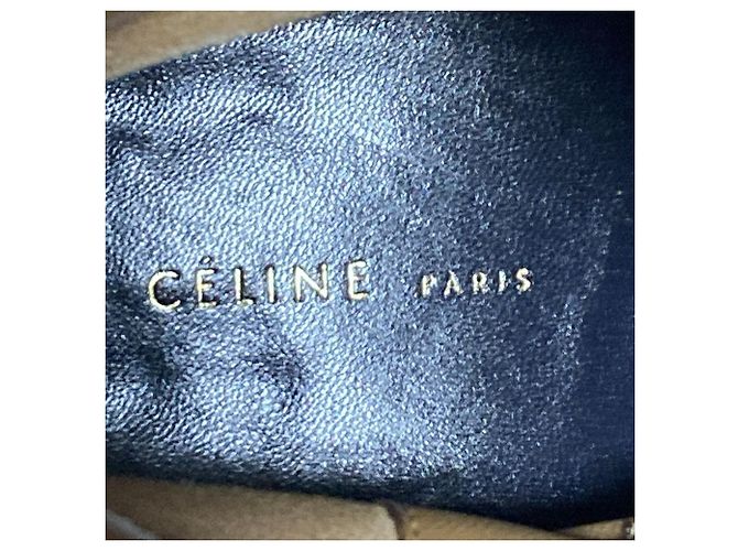 Céline Celine Leder-Short-Boots Beige - Ansicht 8