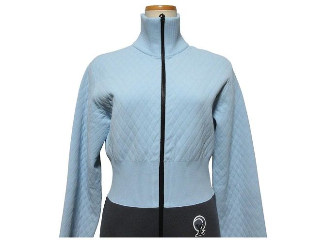 Louis Vuitton Kleid aus Diamant-Strick mit Trompe-l'oeil-Effekt Blau - Ansicht 3
