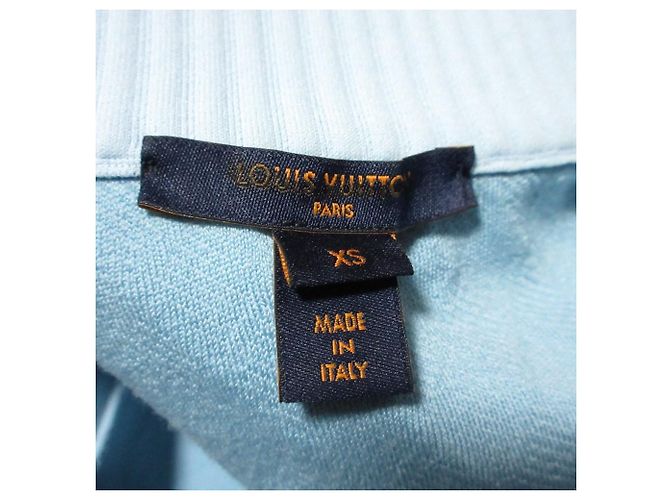 Louis Vuitton Kleid aus Diamant-Strick mit Trompe-l'oeil-Effekt Blau - Ansicht 6