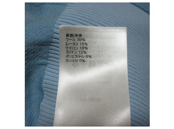 Louis Vuitton Kleid aus Diamant-Strick mit Trompe-l'oeil-Effekt Blau - Ansicht 8