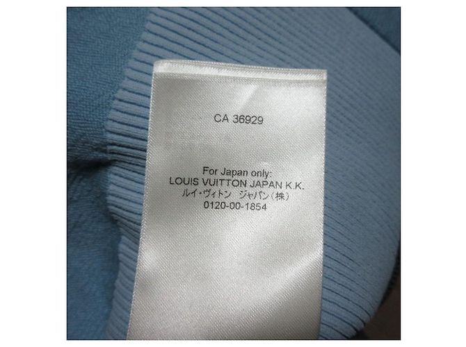 Louis Vuitton Kleid aus Diamant-Strick mit Trompe-l'oeil-Effekt Blau - Ansicht 9
