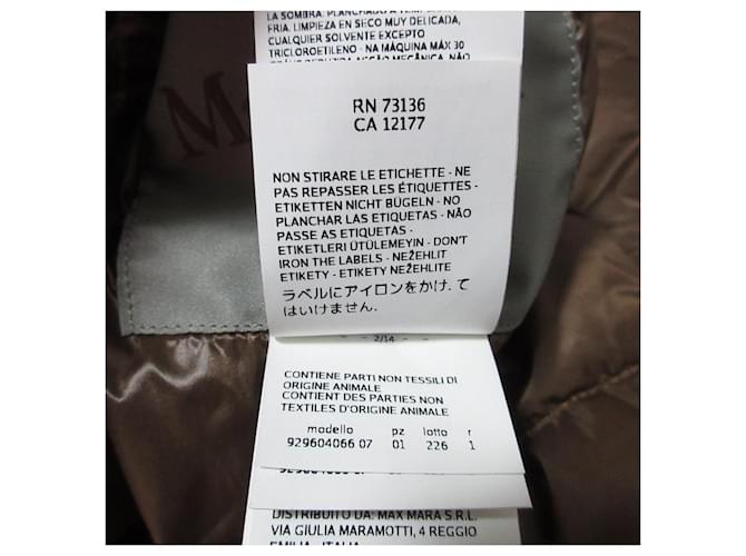 Chaleco largo acolchado The Cube Down Max Mara Castaño - vista 13