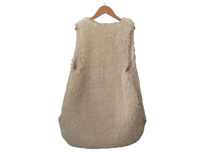 Autre Marque Chaleco de piel ecológica Boutique nicole Blanco Crudo - Ansicht 2