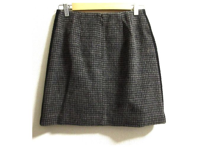 Autre Marque Mini gonna Diagram Shaggy Check Marrone - vista 2