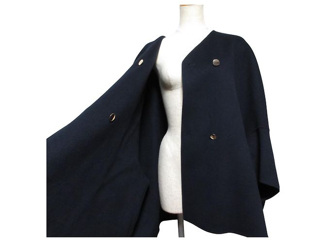 Capa corta de lana Emilie de Max Mara Azul Azul marino - vista 4