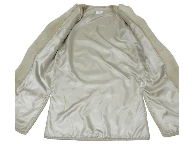 Autre Marque Abrigo sin cuello de piel sintética MARIED'OR Beige - vista 5