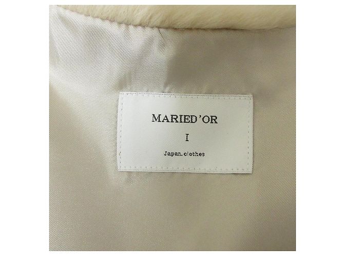 Autre Marque Abrigo sin cuello de piel sintética MARIED'OR Beige - vista 6