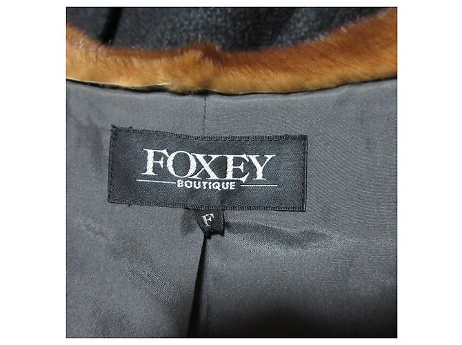 Autre Marque Abrigo largo de cachemira y lana con piel de visón FOXEY Castaño - vista 7