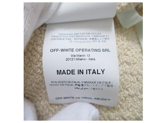 Off White Moletom Pullover Off-White OWBA026E19F30094 Bege - vista 13