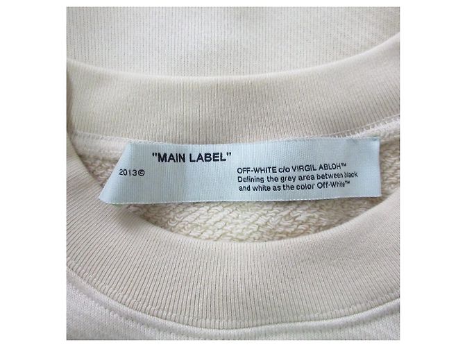 Off White Moletom Pullover Off-White OWBA026E19F30094 Bege - vista 7