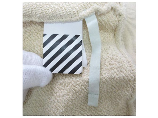 Off White Moletom Pullover Off-White OWBA026E19F30094 Bege - vista 8