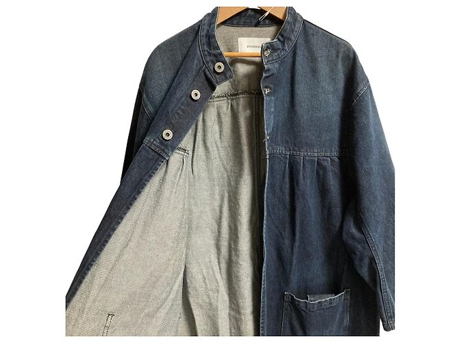 Autre Marque Cappotto in cotone Johnbull Denim Blu - vista 4