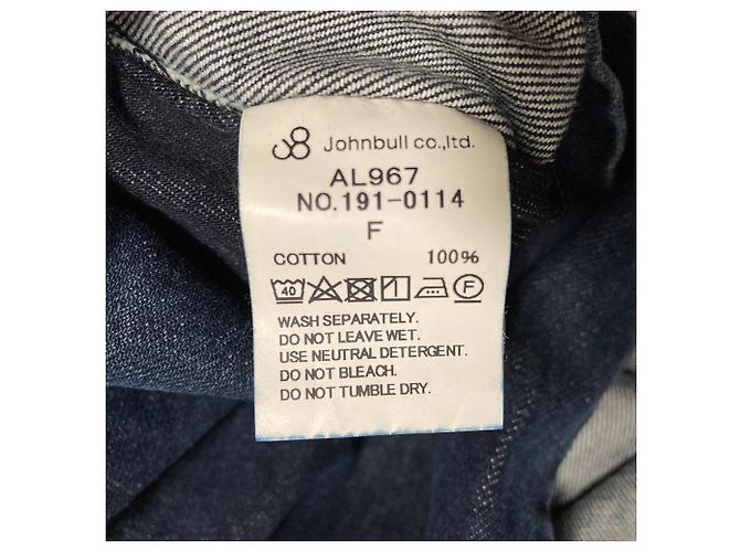 Autre Marque Cappotto in cotone Johnbull Denim Blu - vista 9