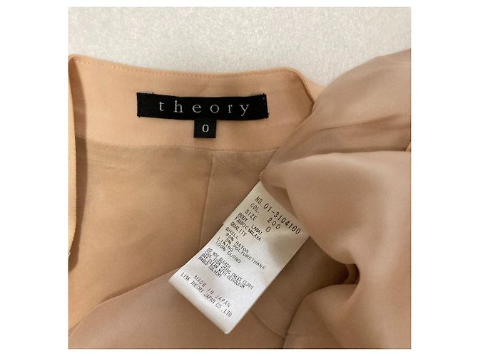 Chaqueta sin cuello Theory Rosa - vista 4