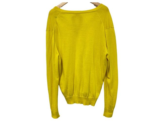 Autre Marque Suéter de punto con cuello en V N°21 Amarillo - vista 2