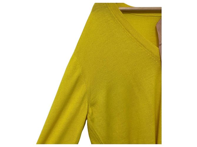 Autre Marque Suéter de punto con cuello en V N°21 Amarillo - vista 4