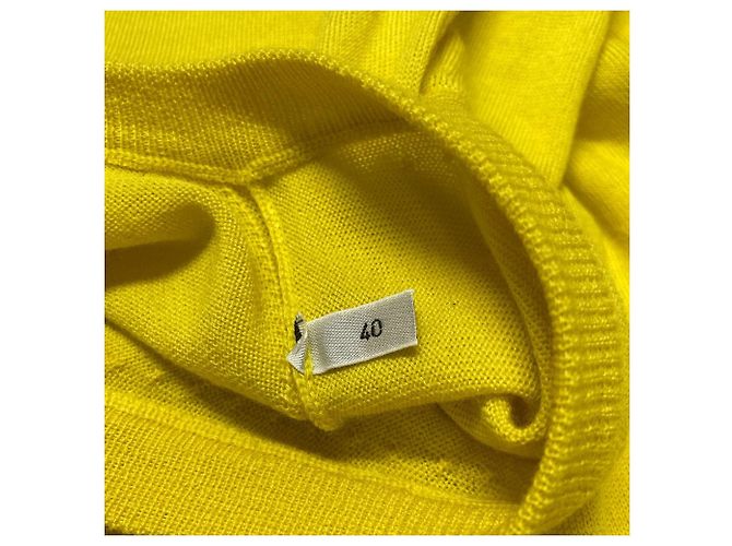 Autre Marque Suéter de punto con cuello en V N°21 Amarillo - vista 7
