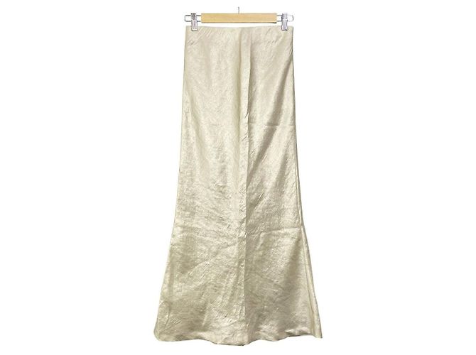 Autre Marque Falda Maxi Flare PARIGOT Beige - vista 2