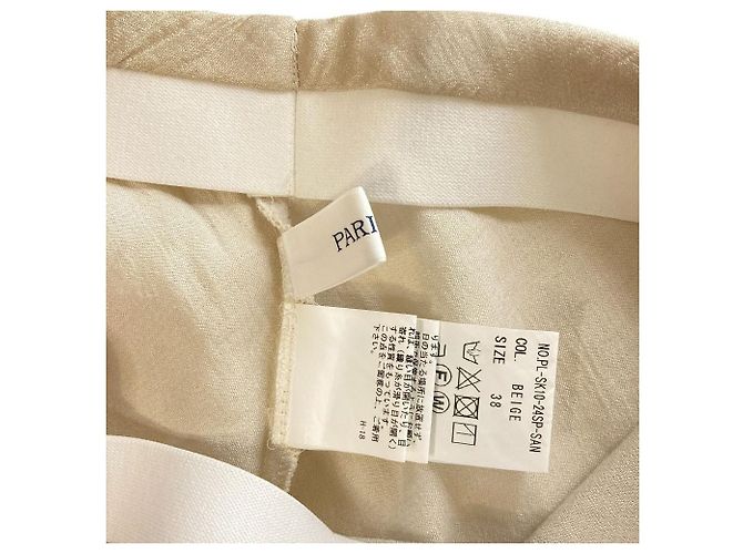 Autre Marque Falda Maxi Flare PARIGOT Beige - vista 3