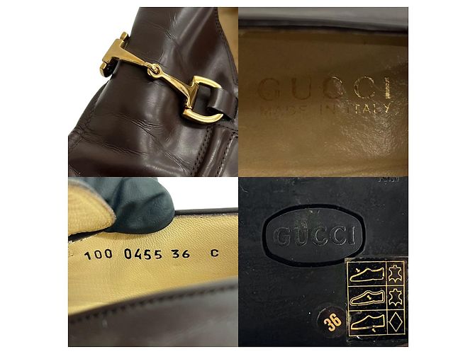 Mocassini in pelle Gucci Marrone - vista 3