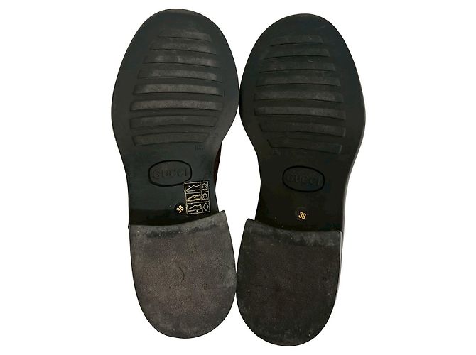 Mocassini in pelle Gucci Marrone - vista 6