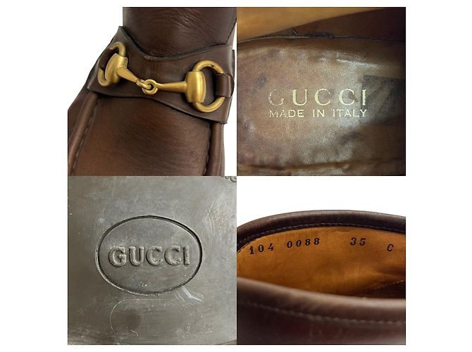 Gucci Lederstiefel Braun - Ansicht 3