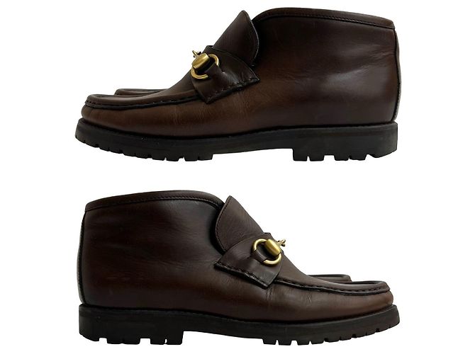 Gucci Lederstiefel Braun - Ansicht 4