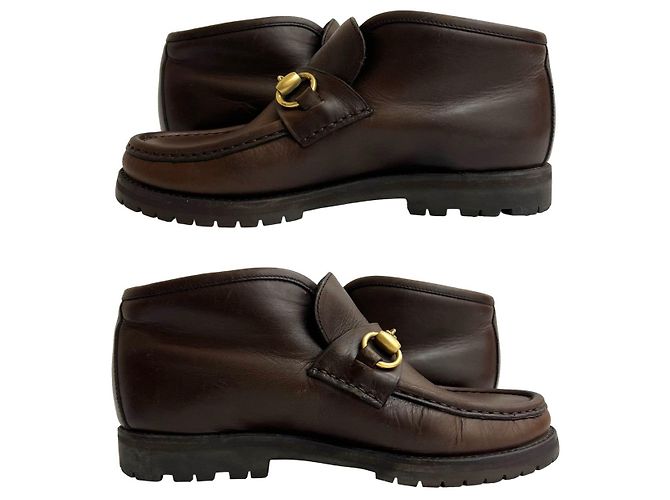 Gucci Lederstiefel Braun - Ansicht 5
