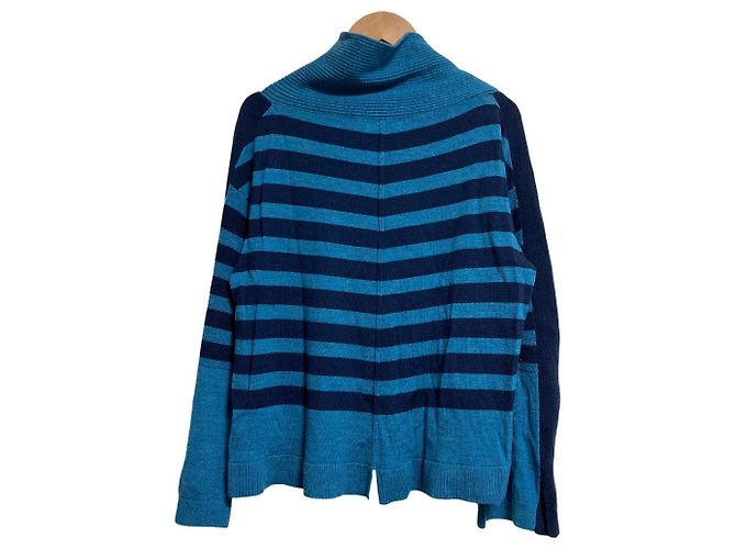 Autre Marque Top de punto de cuello alto HIROKO BIS Border Azul Azul marino - vista 2