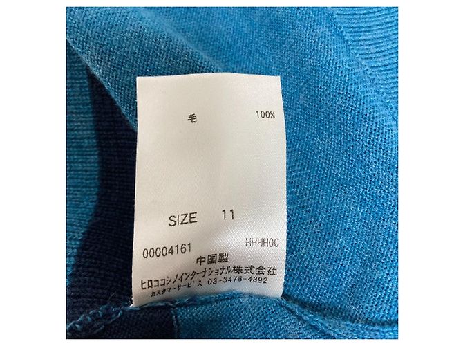 Autre Marque Top de punto de cuello alto HIROKO BIS Border Azul Azul marino - vista 5