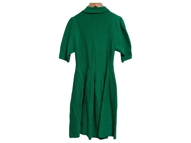 Autre Marque Strukturiertes Strickkleid Snidel Grün - Ansicht 2