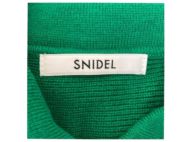 Autre Marque Strukturiertes Strickkleid Snidel Grün - Ansicht 4