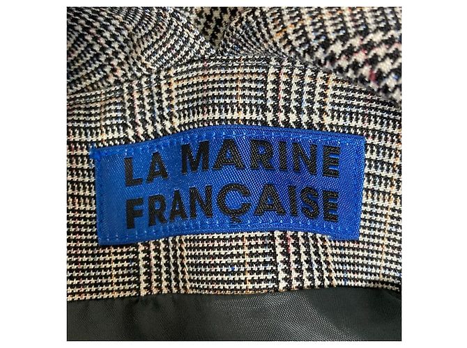 Autre Marque LA MARINE FRANCAISE Glen Check Kleid Schwarz - Ansicht 4