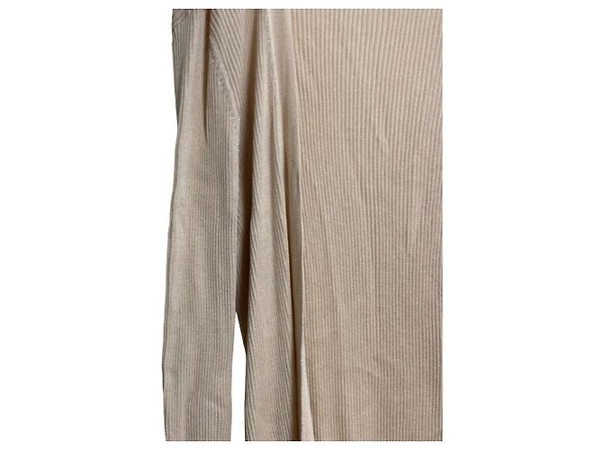 Autre Marque Langer gerippter Strickcardigan FOXEY Pink Beige - Ansicht 3