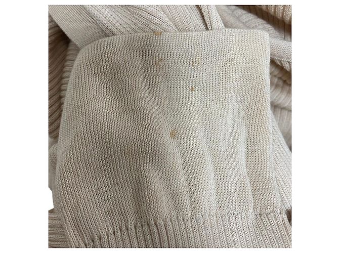 Autre Marque Langer gerippter Strickcardigan FOXEY Pink Beige - Ansicht 7