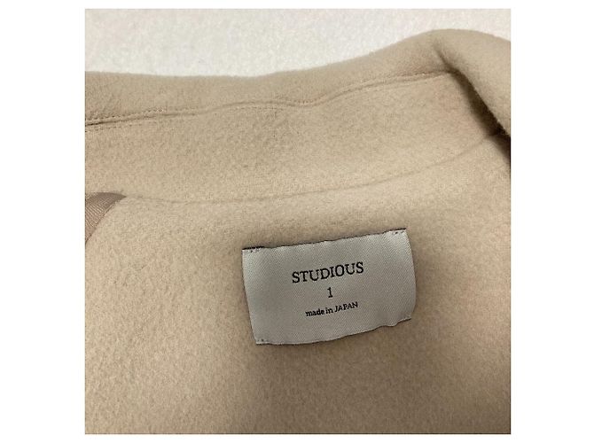 Autre Marque Abrigo semi-evasé de cuello grande STUDIOUS Beige - vista 4