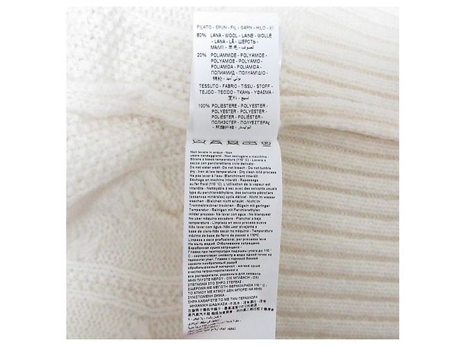 Autre Marque Strickpullover aus Wolle mit Spitze frankie morello Aus weiß - Ansicht 12