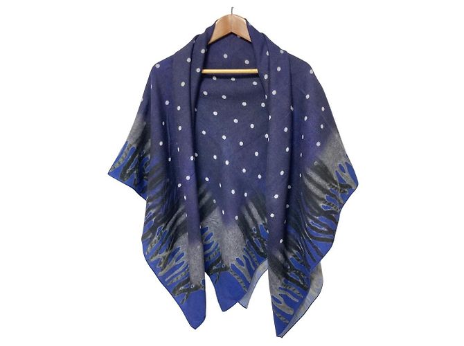 Sciarpa grande in lana Golden Goose Blu - vista 4