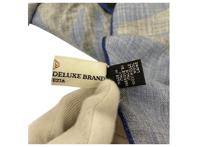 Sciarpa grande in lana Golden Goose Blu - vista 8