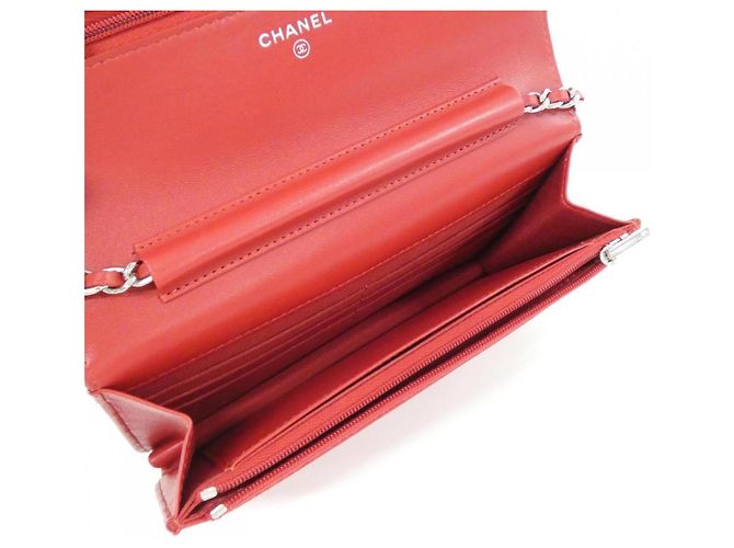 Portafoglio con catena Chanel Timeless Classic Rosso - vista 10