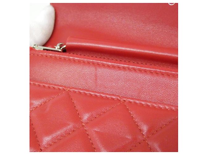 Portafoglio con catena Chanel Timeless Classic Rosso - vista 9
