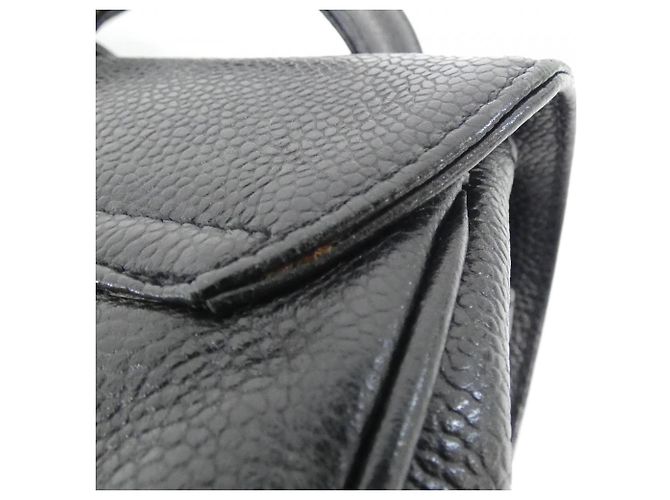Zaino Chanel in pelle di vitello martellata nera Nero - vista 6