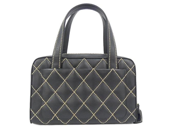 Borsa Chanel Wild Stitch Line 20666 Nero Beige - vista 2