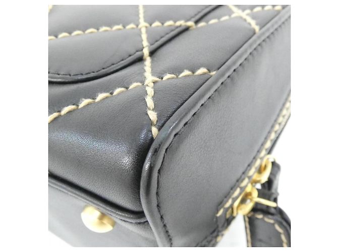 Borsa Chanel Wild Stitch Line 20666 Nero Beige - vista 3