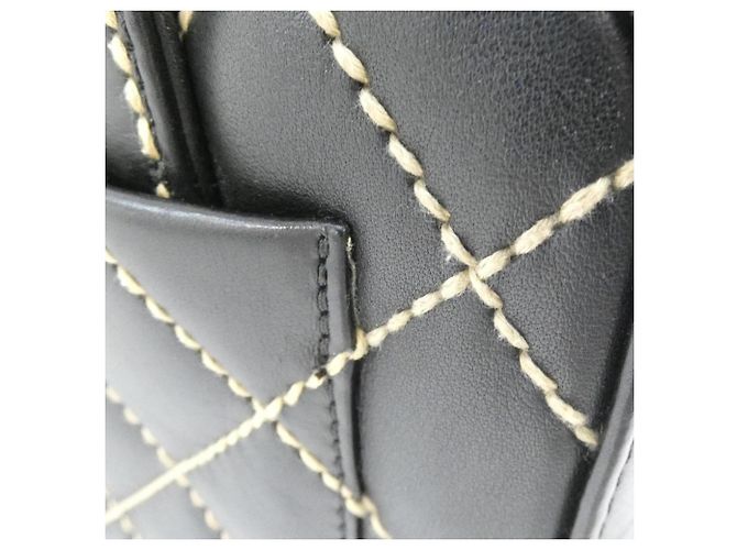 Borsa Chanel Wild Stitch Line 20666 Nero Beige - vista 6