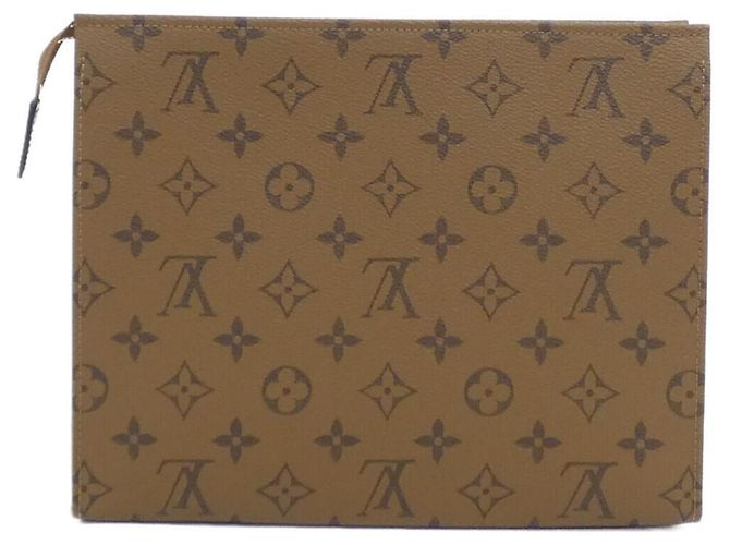 Louis Vuitton Monogram Reverse Trio Pochette Toilette Marrone - vista 2
