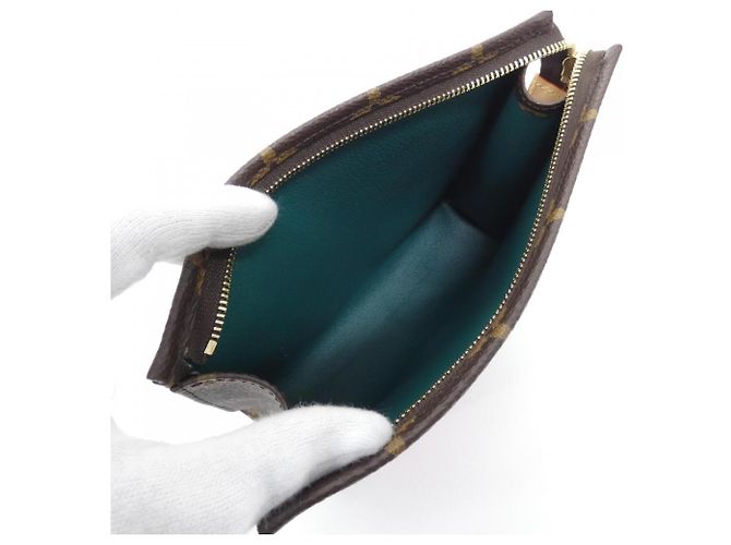 Louis Vuitton Monogram Reverse Trio Pochette Toilette Marrone - vista 7